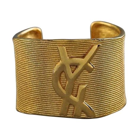 ysl logo bangle|ysl vintage jewellery.